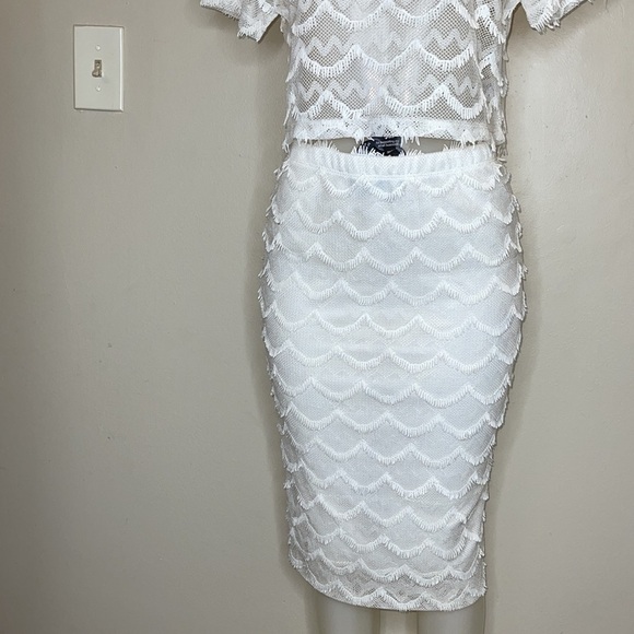 Good Time Matching Set White Lace Size M - Picture 5 of 9